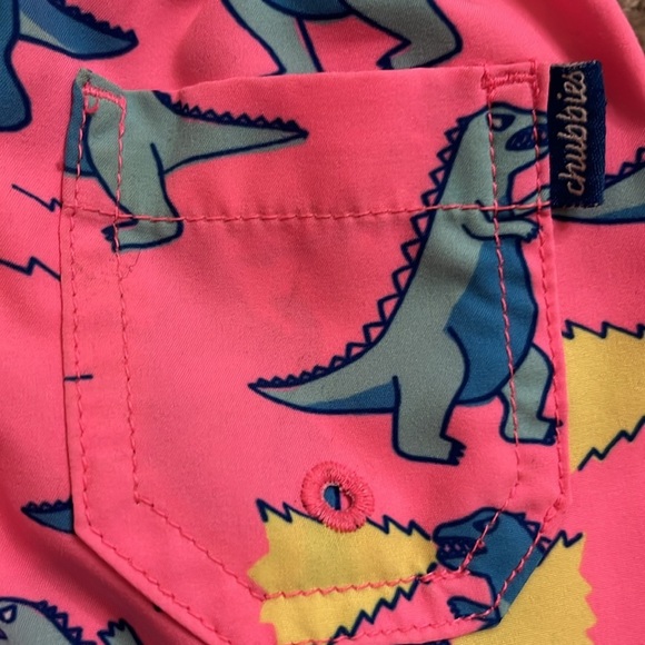 Chubbier Hot Pink Godzilla Baby Boy Swim Trunks Size 12 months - Picture 6 of 7